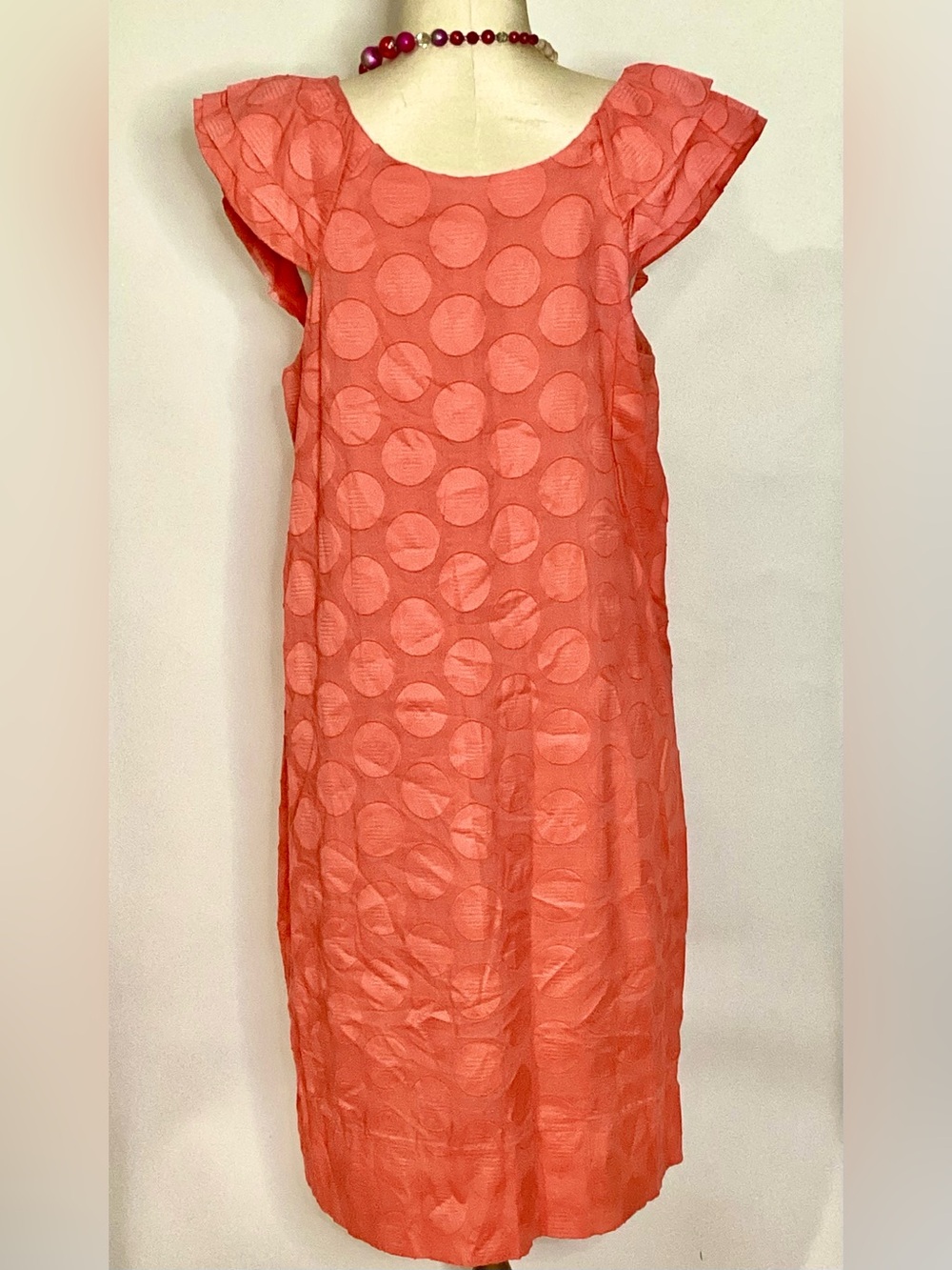 Rabbit Rabbit Rabbit Deep Coral Midi Dress - Picture 6 of 10